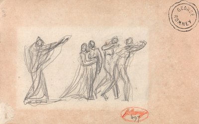 Possibly a Figure Pronouncing a Curse on a Group by George Romney
